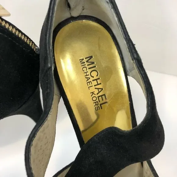 Michael Kors black peep toe platform 5in heels size 10 - Picture 12 of 16